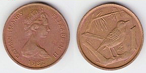 Cayman Islands 1 Cent 1982 The Ryanarium Cayman Islands 1 Cent 1982