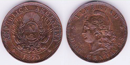 1 centavo 1 peso 1992-2013 UNC Argentina set of 6 coins